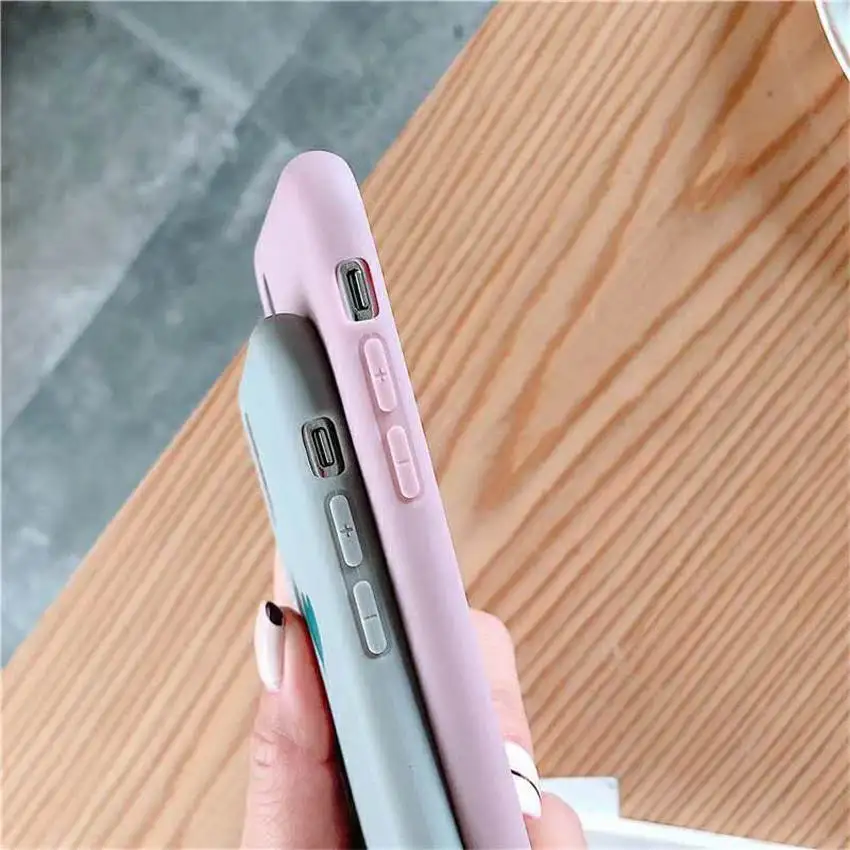 For iPhone XR XS MAX 8 7 6s Plus Soft TPU Phone Covers Full Back Cases Colorful Love Heart Pattern Liquid Feeling Coque Fundas |