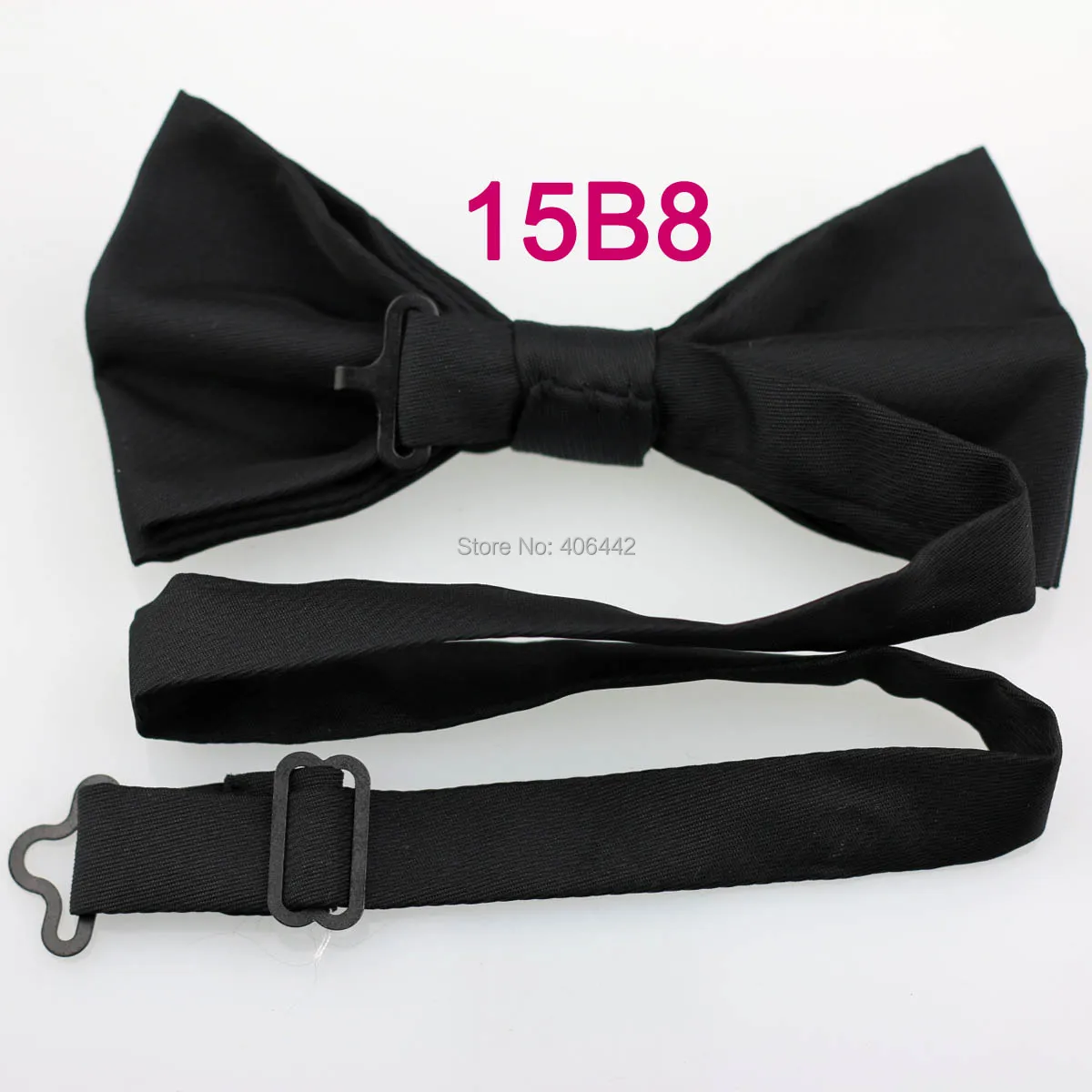 YIBEI Coachella Ties Black Solid Color Bowtie Jacquard Woven Double-deck Tuxedo Bow Tie Adjustable Adults Butterflies Pre-Tied | Аксессуары
