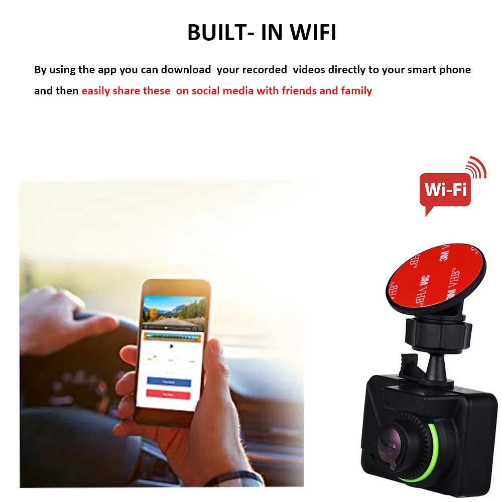 AXZONE GPS WIFI Автомобильный видеорегистратор рекордер 1 5 &quotАвтомобильный 1080P FHD
