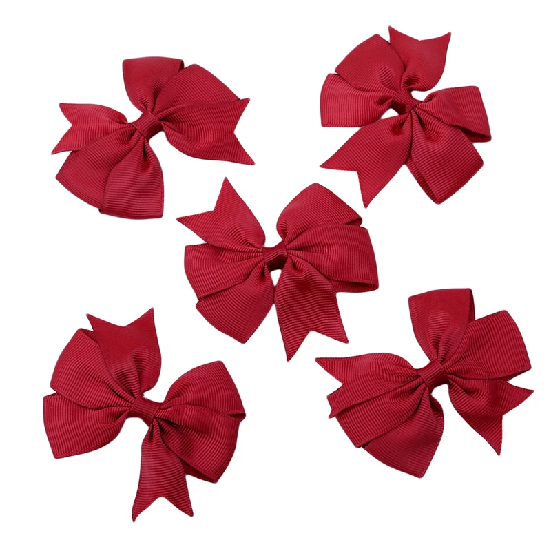 Hot 5 Pcs/Pack DIY Jewelry Rib Dovetail Ribbon Bow Children Headband Baby Girls Hair Barrette Clips Accessories Hairpin Headwear | Детская
