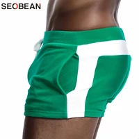 seobean men homewear shorts sexy low waist cotton super soft comfortable home male panties boxer shorts casual short pants