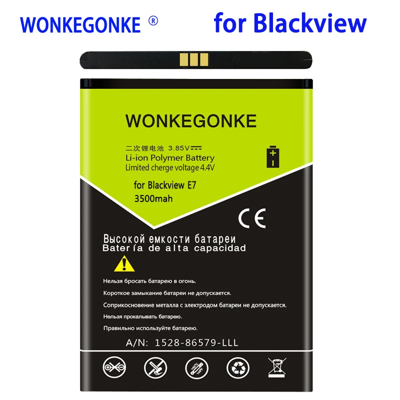 

WONKEGONKE 3500mah For Blackview E7 Battery for Blackview E7S Replacement Mobile Phone Batteries Bateria