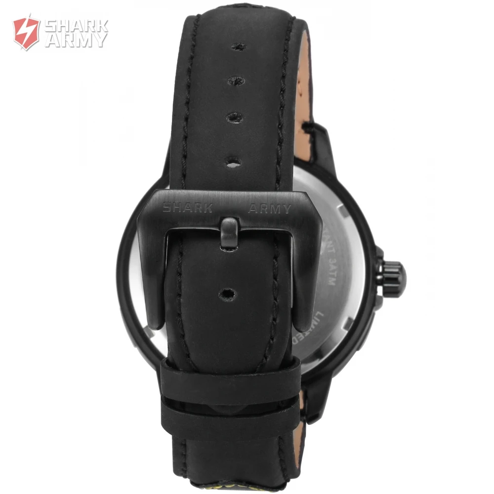 Shark Army Luxury Brand Auto Date Leather Watch Band Military Water Resistance Sport Outdoor Men Quartz Gift Box / SAW156 | Наручные часы