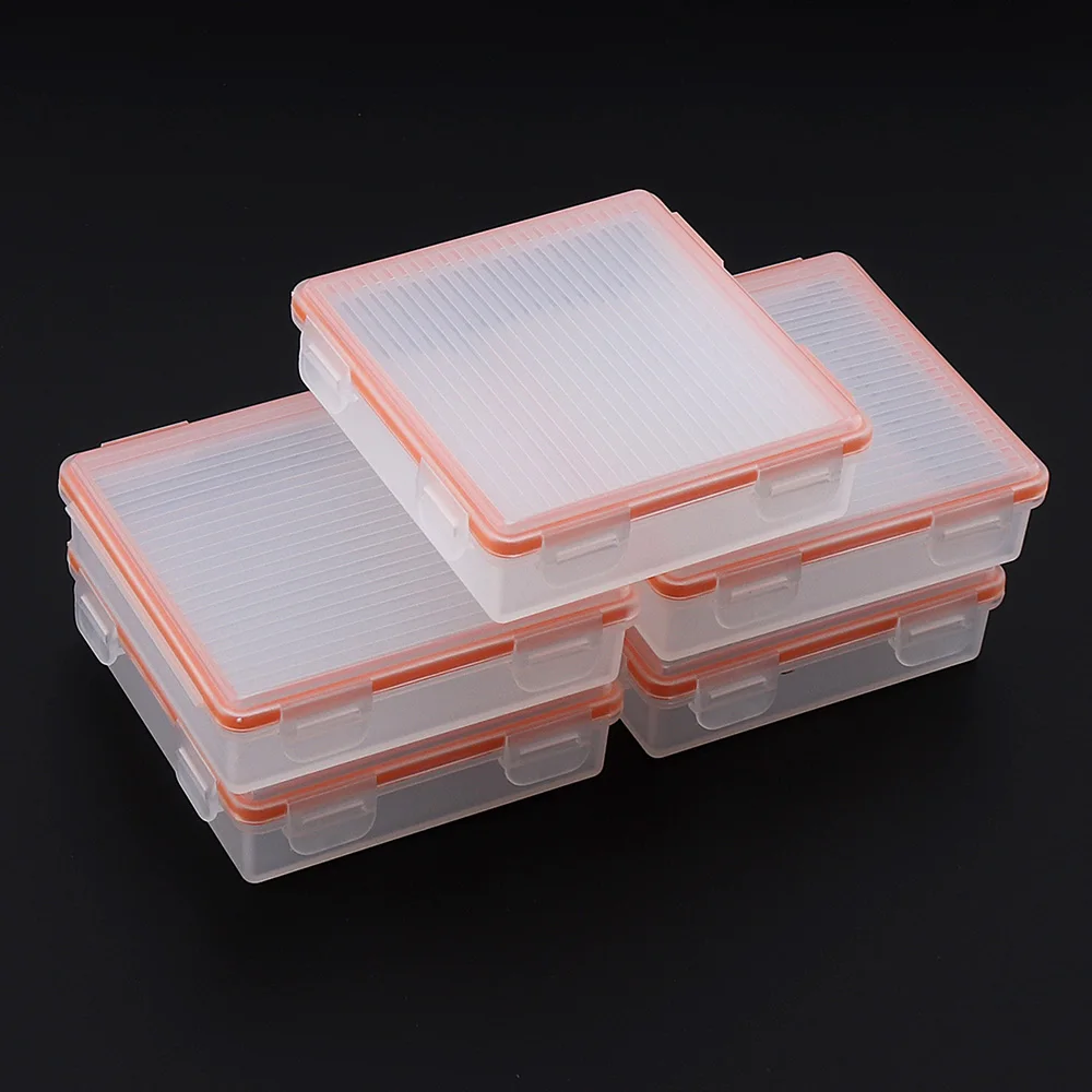 5 шт. портативный жесткий пластмассовый футляр для аккумулятора держатель