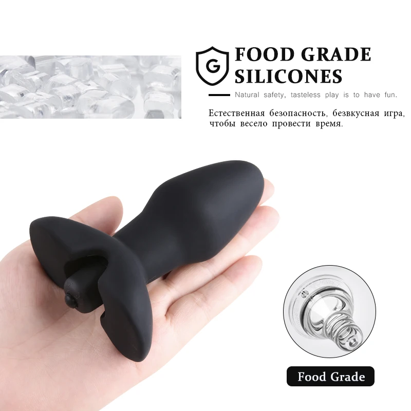 Вибратор Анальная пробка вибратор массажер простаты фаллоимитатор Силиконовый