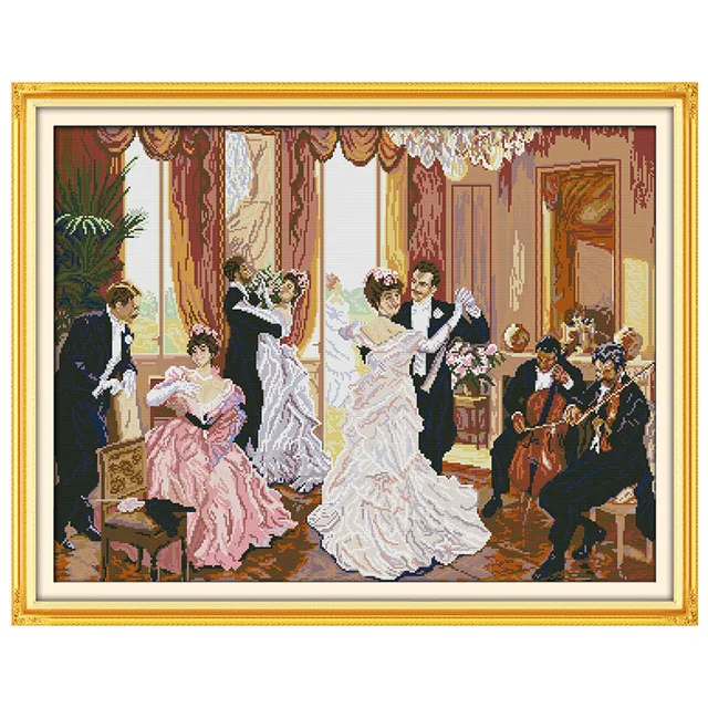 

oneroom The Family Party JCS Counted Cross Stitch 11CT 14CT Cross Stitch Sets Chinese Cross-stitch Kits Embroidery Needlework