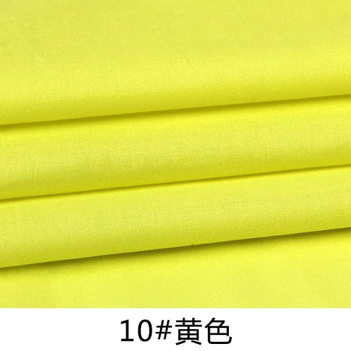 10huangse 50X150 см хлопковая подкладка тонкая расческа хлопок цвет чистый цвет хлопок ткань одежда рубашка ткань постельные принадлежности - Цвет: 10huangse