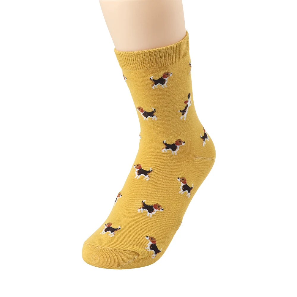 1 пара женские хлопковые короткие носки повседневные теплые с рисунками животных