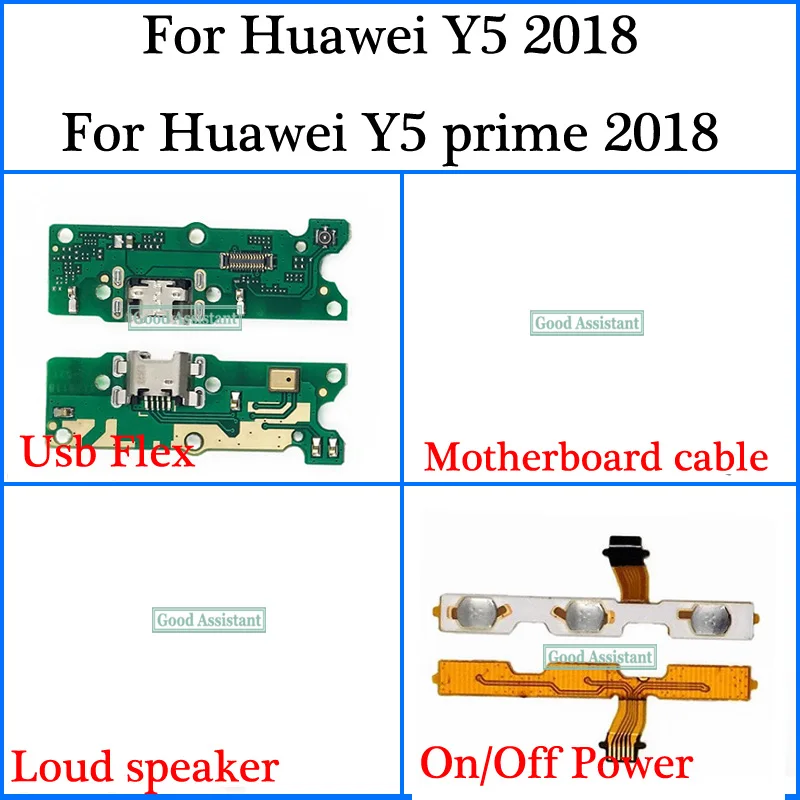 Для Huawei Y5 2018/для prime 2018 / lite Usb гибкий кабель материнской платы громкий динамик