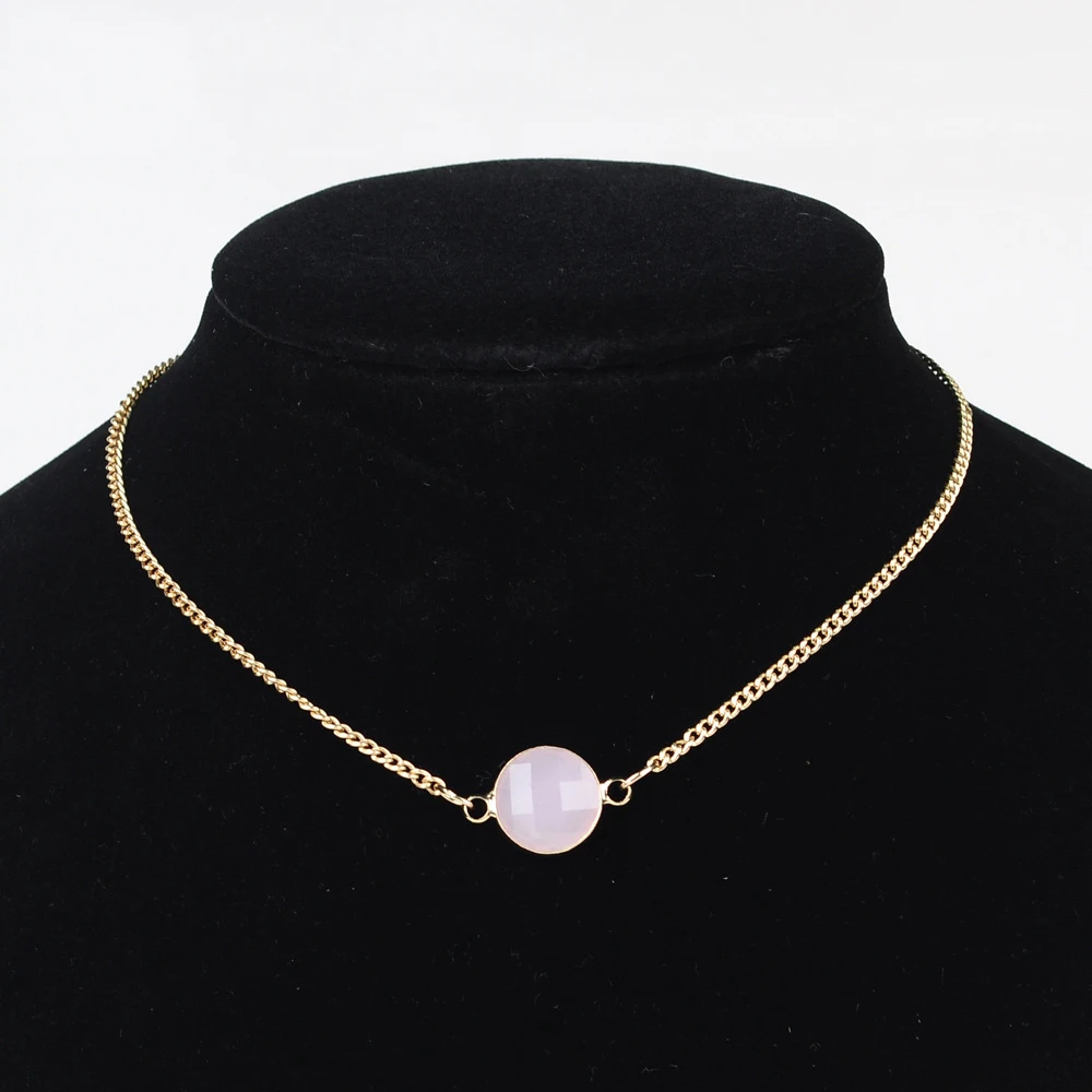 Многослойное колье ожерелье кристалл камень кулон для женские ожерелья