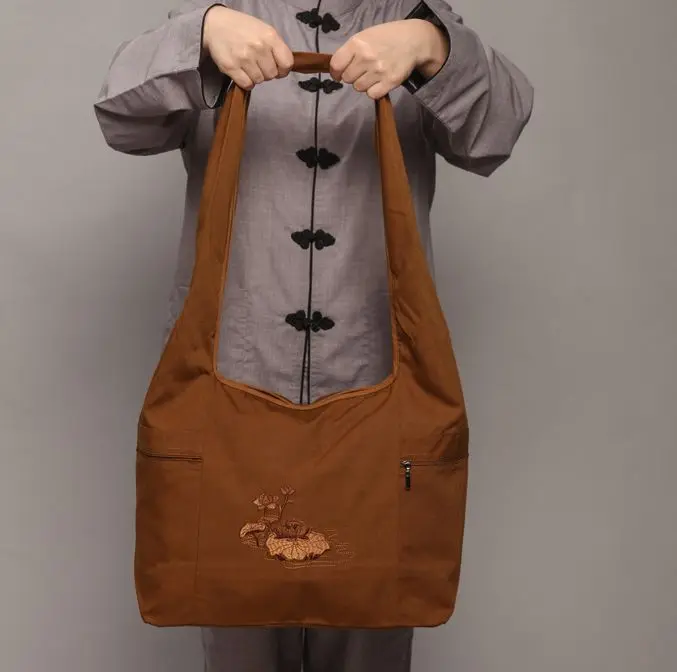 2 вида цветов буддистская холщовая упаковка шаолин монах кунг фу сумка Будда