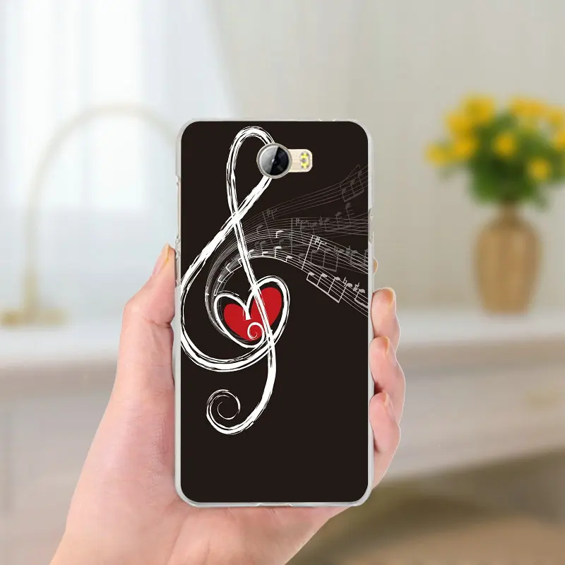 Soft TPU Silicone Phone Case for Huawei P8 P9 P10 P20 Mate 10 Pro Y5 Y6 Y3 II Y7 Honor 6X 9 Lite Shell Coque I Love Music | Мобильные