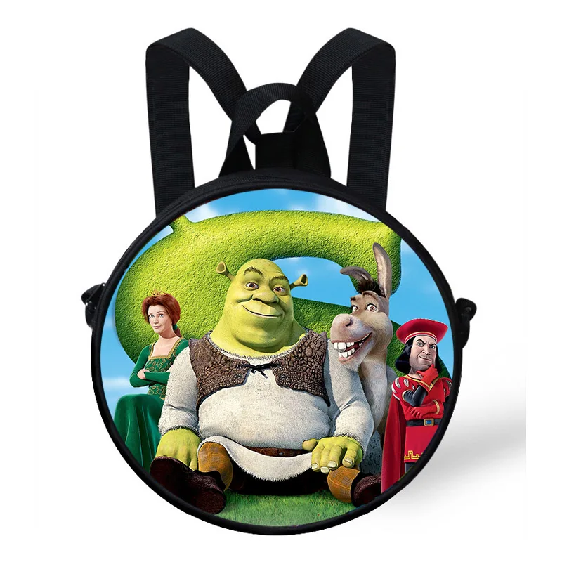 Рюкзак для детей Круглый 9 дюймов с принтом из мультфильма Sherk|Школьные ранцы| |