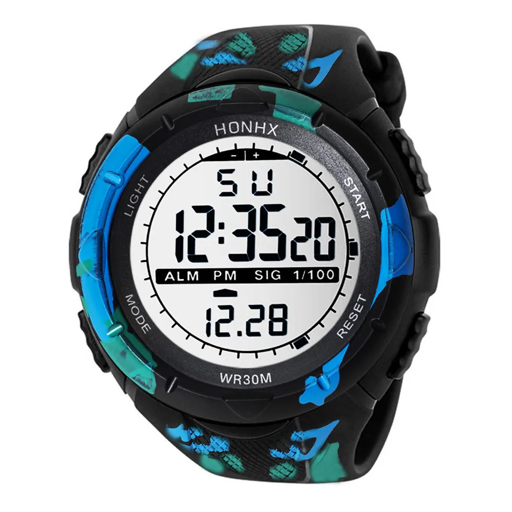 HONHX Sports Watches Men's Wrist Watches Digital and Quartz Boys Military Diving Watchband Top Watch Brand Male Clock#123