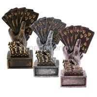 metal poker card finger trophy cup winner award prize for casino tournament game souvenirs collectibles home decoration