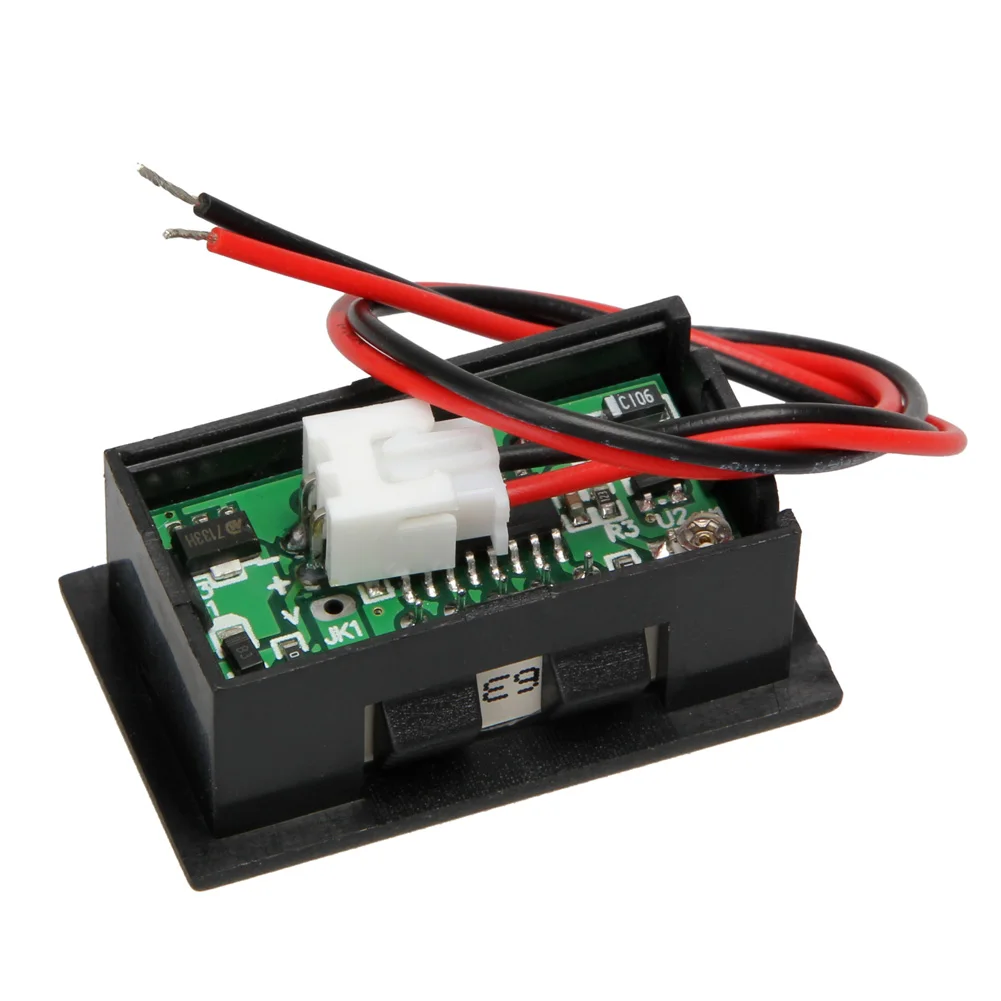 Мини два провода DC2.5-30V Цифровой вольтметр Красный Синий Зеленый светодиодный дисплей измеритель напряжения с защитой от разворота