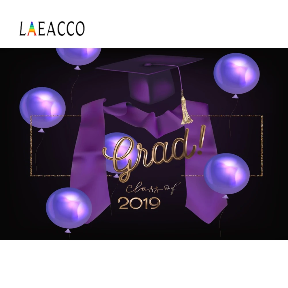 Laeacco поздравительные воздушные шары выпускная церемония плакат сцена
