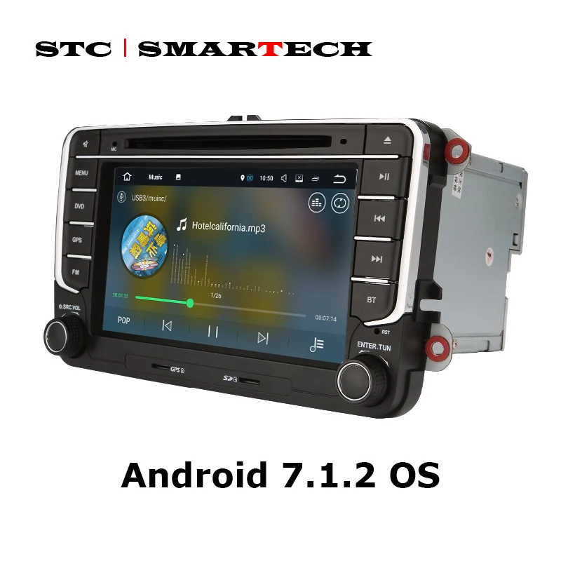 SMARTECH 2 Din Android 7 1 автомобильный DVD gps-навигатор для VW Volkswagen passat b6 golf 5 polo jetta Skoda ГБ ram 16