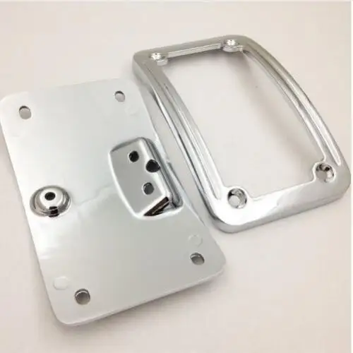 Curved Laydown Number License Plate Mounting Bracket Reflector For Harley Softail Deluxe FLSTN Springer Classic FLSTSC |