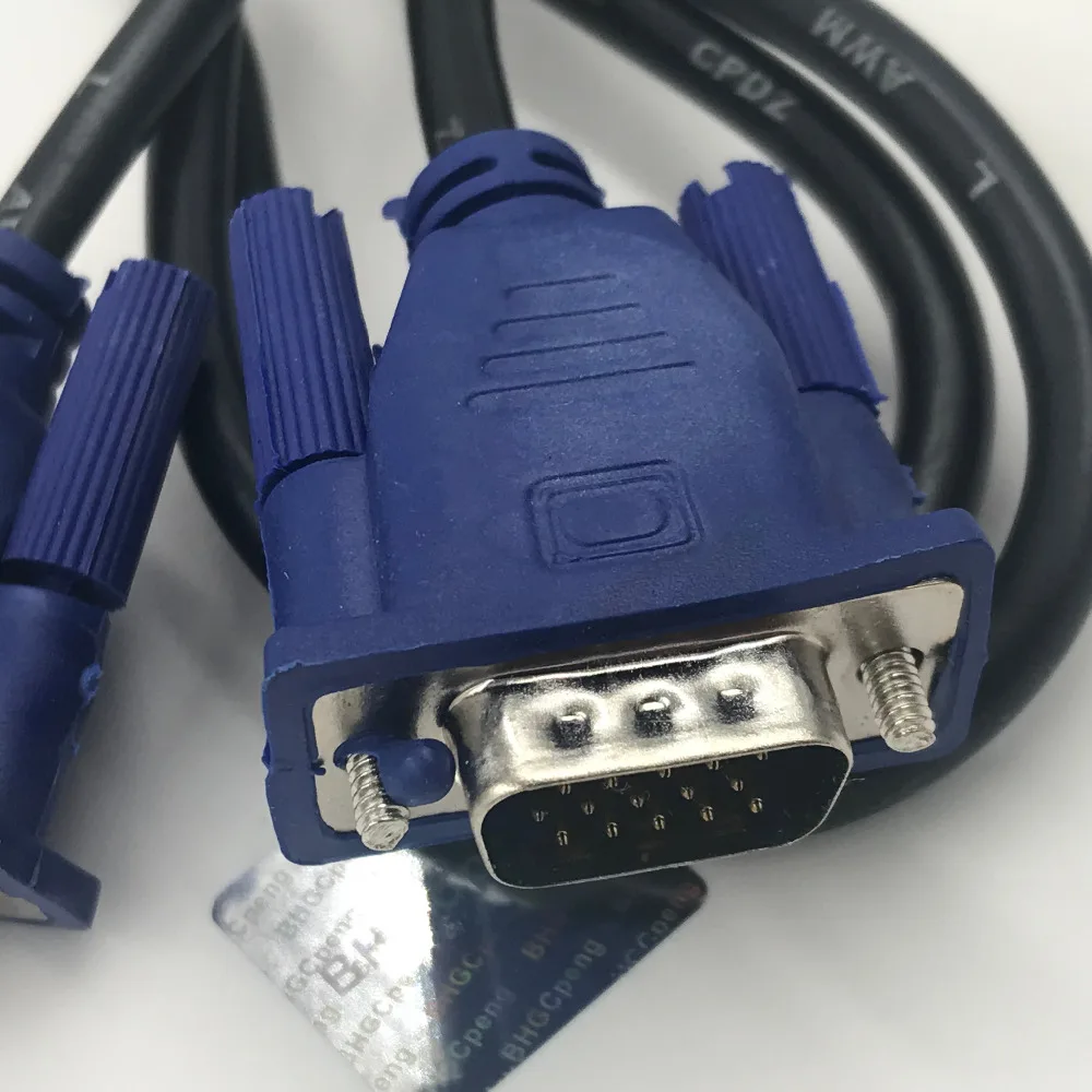Кабель VGA-VGA с ферритовыми сердечниками 15-контактный штекер-штекер 3 + 2-ядерный