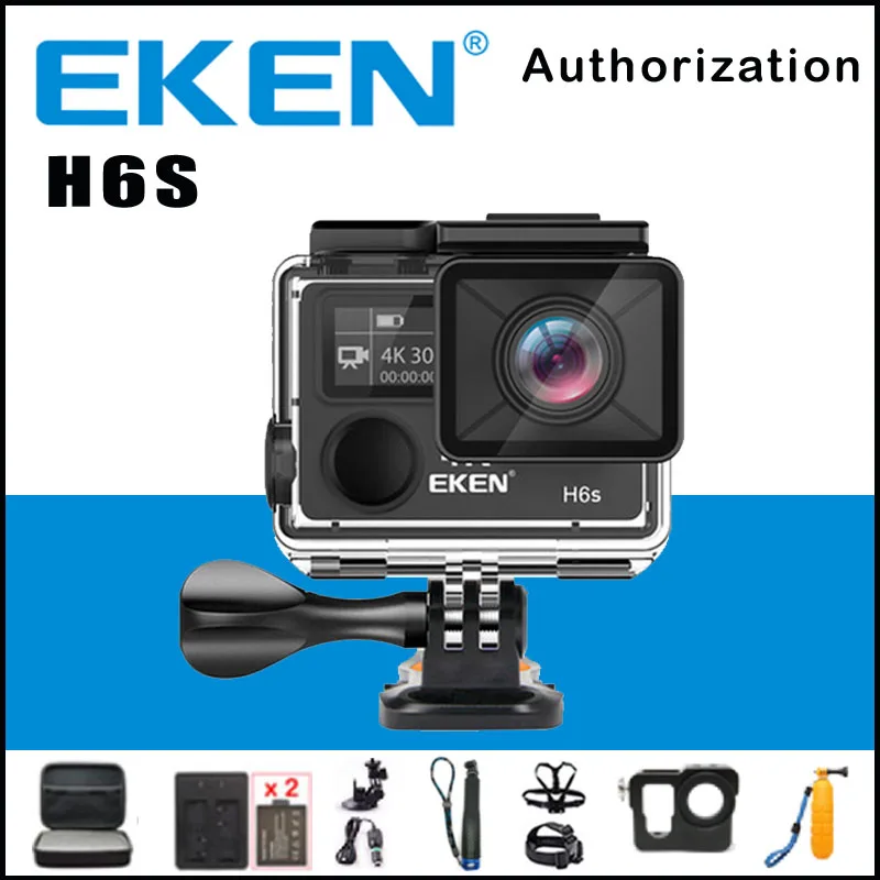 EKEN H6S Ambarella A12 wifi 4K 30FPS экшн-камера 14 МП EIS стабилизация изображения 30 м водонепроницаемая Спортивная камера 170 градусов 1080p