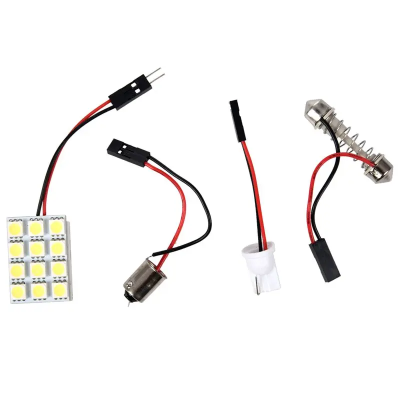12 SMD 5050 светодиодный белый светильник Панель BA9S купольная гирлянда для интерьера