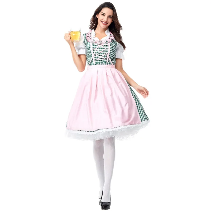 Женский костюм для взрослых немецкий на Октоберфест платье дирндл пивной