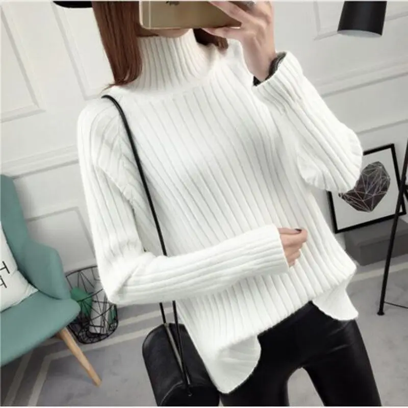 

New Women Sweaters And Pullovers Female 2018 Autumn Winter Turtleneck Sweater Women Knitted Tricot Jumper Pull Femme AC803