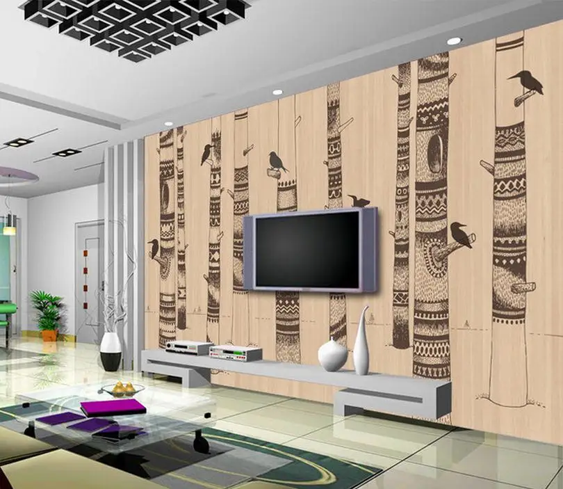 3D обои на заказ настенные нетканые абстрактные ручная роспись Европейская