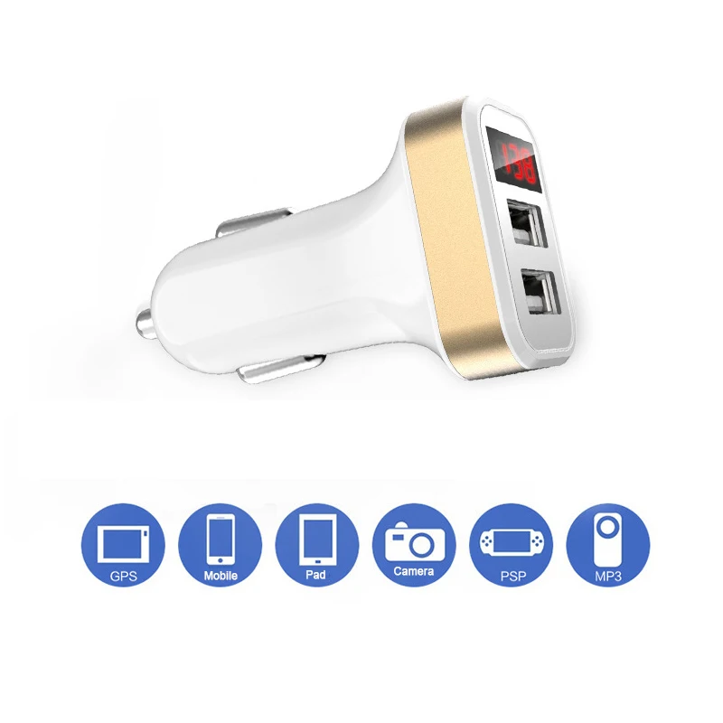 5V 2.1A LCD Dual USB Smart Auto Phone адаптер зарядное устройство для Samsung Galaxy S3 S4 S5 S6 S7 S8 S9 + Plus