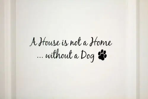 

amazon hot House is not a Home without a Dog Wall Decal Sticker Matte Black,cute dog love