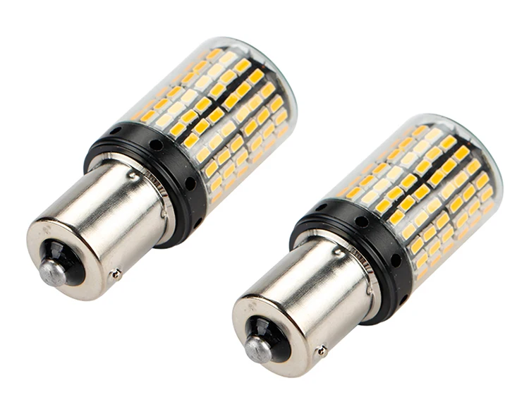 OKEEN 1 шт. автомобильный сигнал поворота светильник T20 светодиодный лампы 3014 144smd светодиодный CanBus без ошибок 1156 BA15S P21W BAU15S PY21W 7440 светодиодный стоп сигналы
