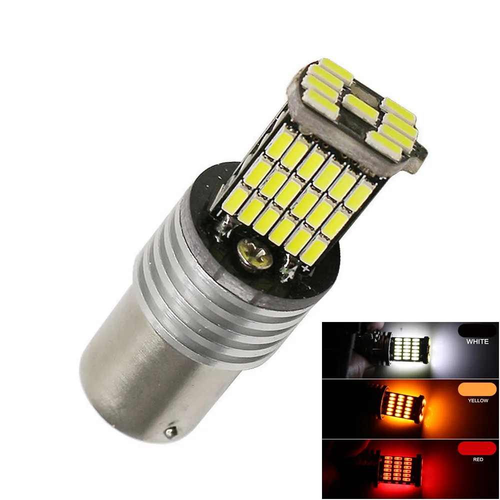 2 шт. 1156 P21W BA15S светодиодный 4014 45SMD декодер лампа заднего хода для поворотов