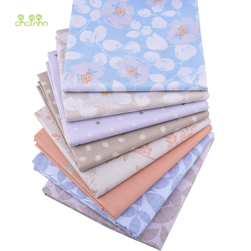 Chainho однотонная серия набивная саржевая хлопковая ткань Лоскутная Ткань сделай