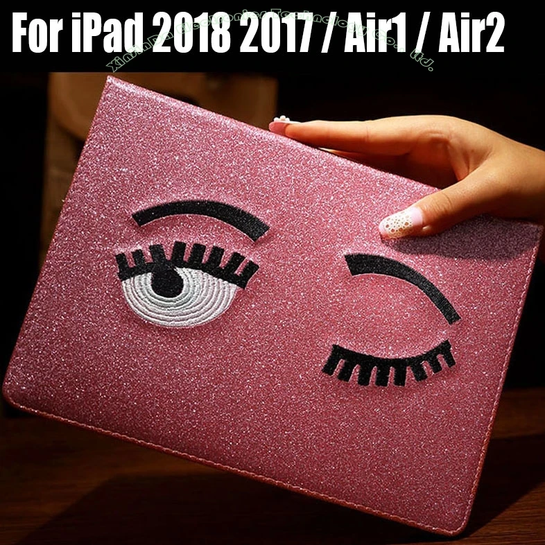 Чехол Smart Case для IPad 9 7 2017 2018 Air/Air2 Мода Blink Блеск глаз PU кожаный чехол IM422|case for ipad|smart