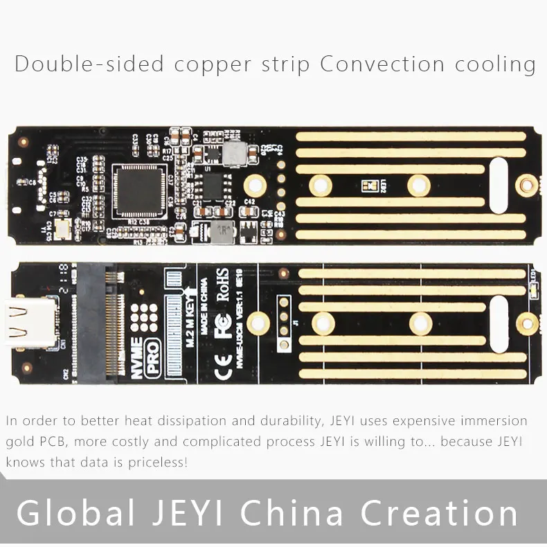 JEYI iceshark i9 HDD корпус мобильного коробка-чехол на HDD NVME алюминиевый тип C3.1 JMS583 М. 2 USB3.1 M.2 PCIE SSD U.2 M.2 PCI-E