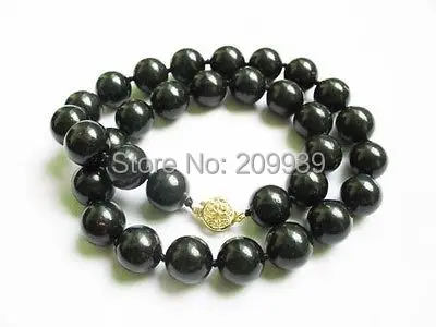 

huij 002770 Necklace natural black coral 12mm round beads