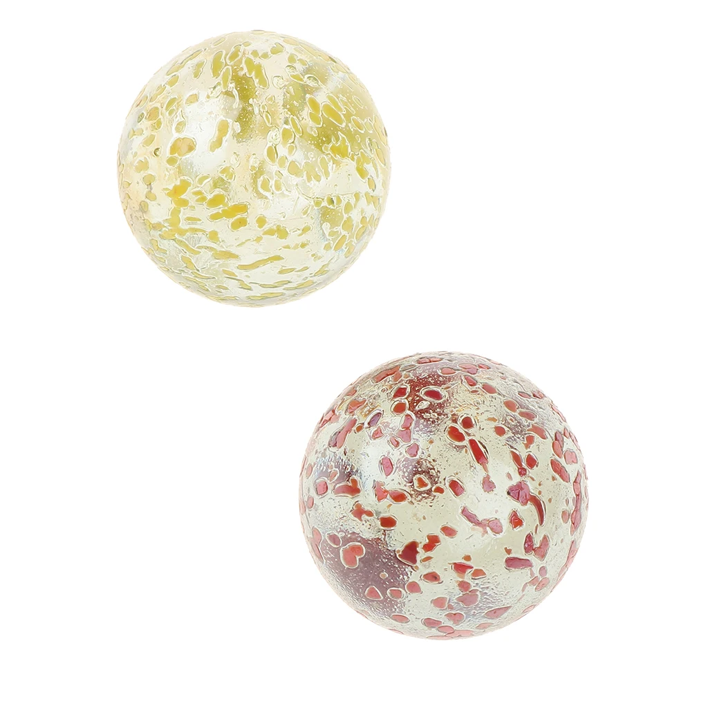 35 мм стеклянные мраморные бусины детская игрушка желтый и красный цвет 2