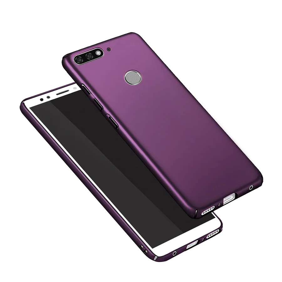 Матовый Жесткий чехол для телефона Huawei Honor 7c y7 Prime 2018 Роскошный смартфона защитный