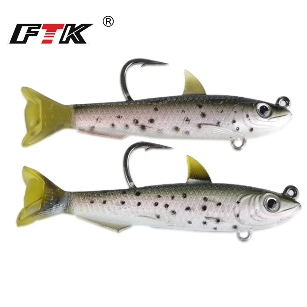 FTK Мягкая приманка 30 г/40 г морской бас карп рыбалка свинцовая рыба джиг гольян воблеры джиггинг приманка Силиконовые Рыболовные Приманки