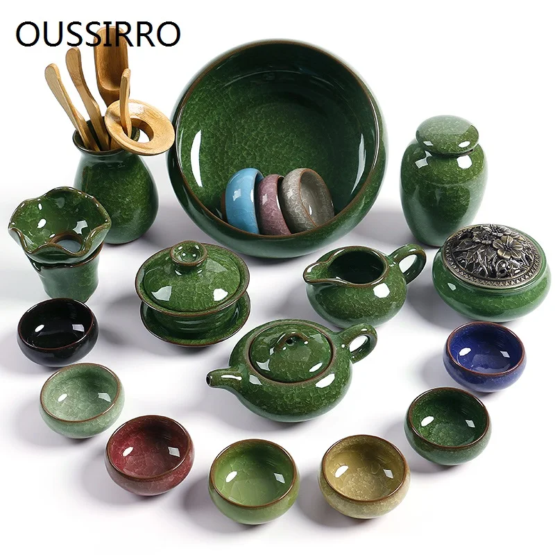 OUSSIRRO Celadon изысканный керамический Chnia Bouns чайный набор кунг-фу чайный горшок Gaiwan Tureen чайная чашка посуда хорошие подарки