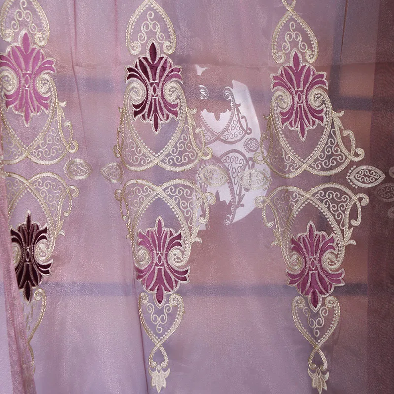 Жаккардовые шторы фиолетового цвета из синели занавески для гостиной спальни