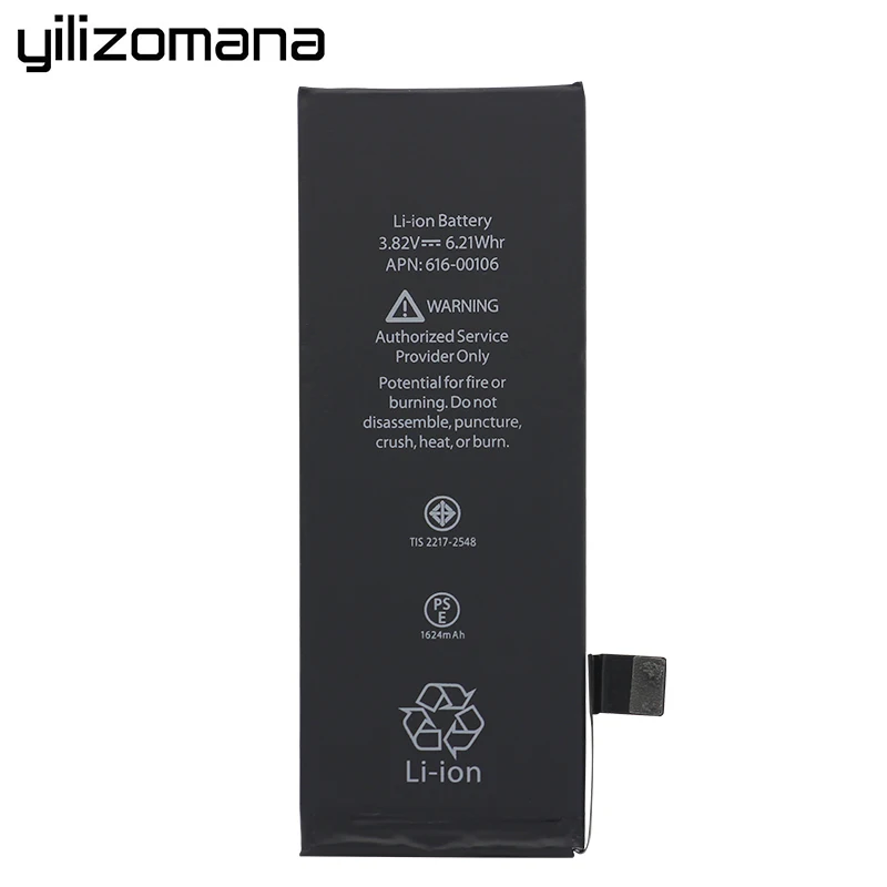 YILIZOMANA 1624 mAh аккумулятор мобильного телефона для iPhone 5 SE встроенный литиевый