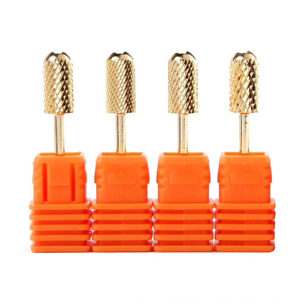 4 Drill Bits Профессиональный маникюрный набор фрезерный станок Керамический Резак твердосплавные сверла для ногтей педикюрные ножницы инструменты для маникюра - Цвет: 4 Drill Bits