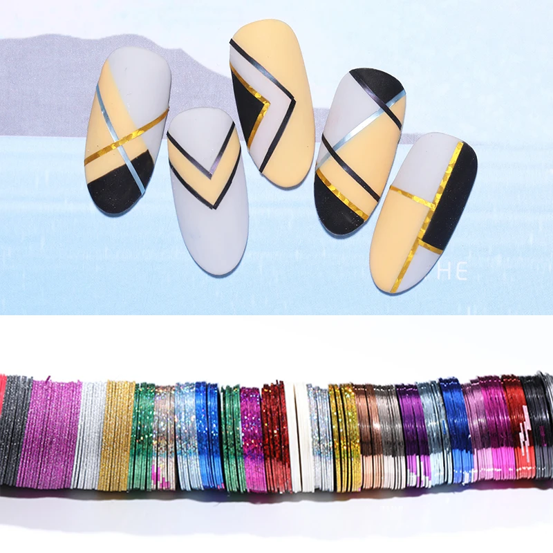 10 шт./компл. лента для наращивания ногтей разного размера металлическая