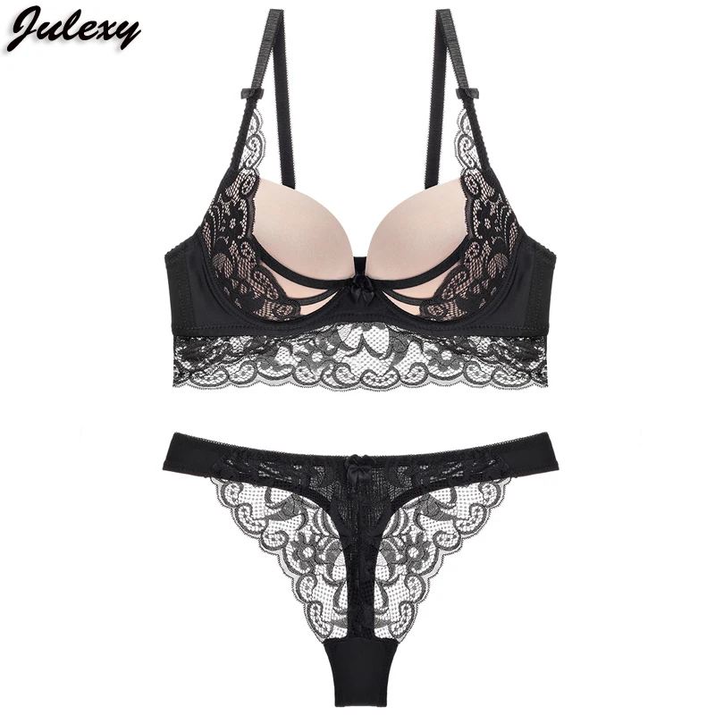 Бренд Julexy, новинка, сексуальный женский комплект с бюстгальтером C D, кружевные открытые трусики, комплект нижнего белья, красный, черный, бежевый, прозрачный бюстгальтер, набор трусов