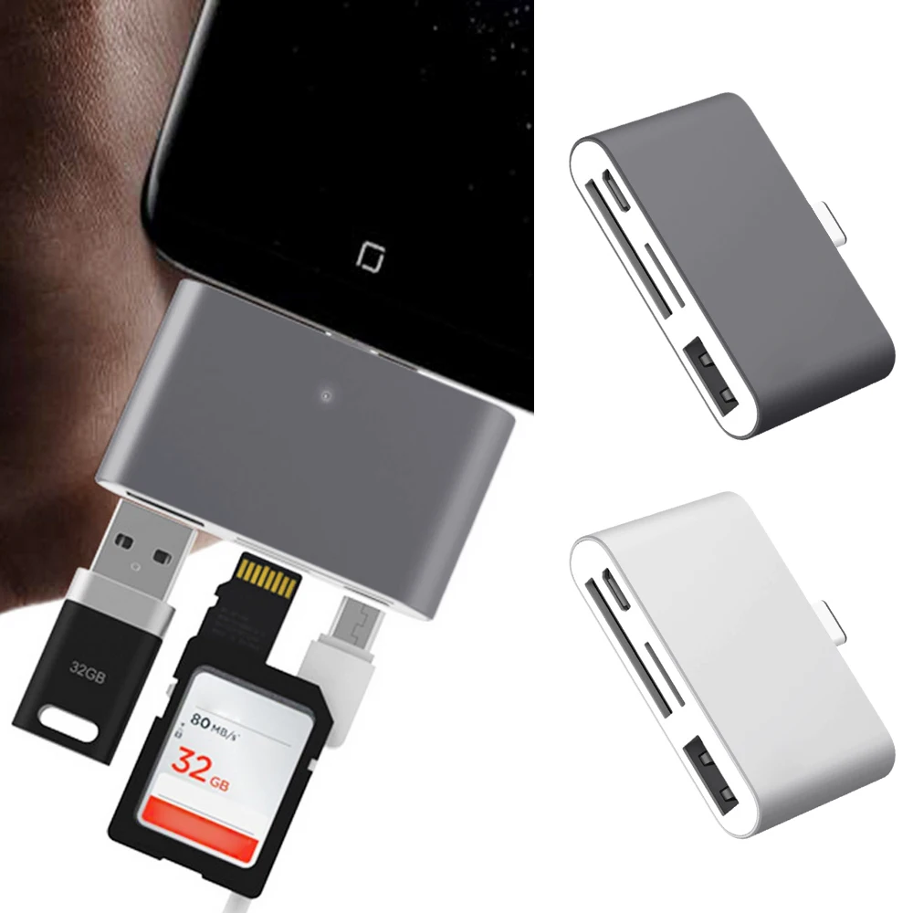 USB концентратор VONETS Type C OTG Sim CF SD TF кардридер конвертер адаптер для MacBook Air Samsung Galaxy