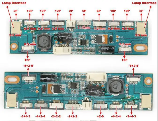 Универсасветодиодный светодиодная лампа инвертор повышающая плата 2P 6P 10P 12P