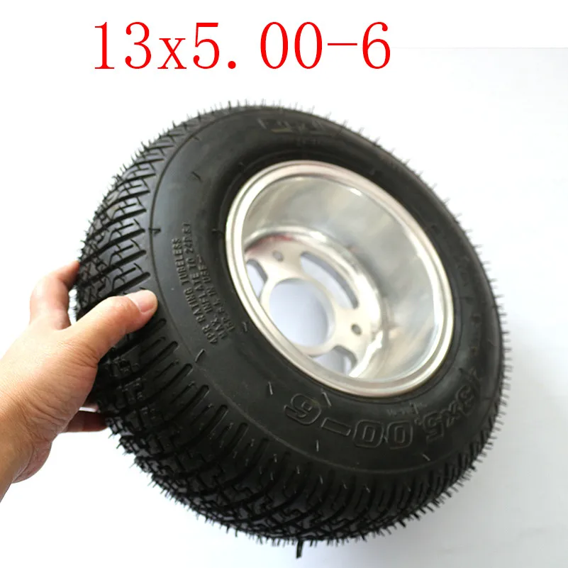 Хорошее качество 13x5. 00-6 дюймов бескамерные шины для ATV QUAD Bike Gokart скутер мини Багги косилка 13*5,00-6