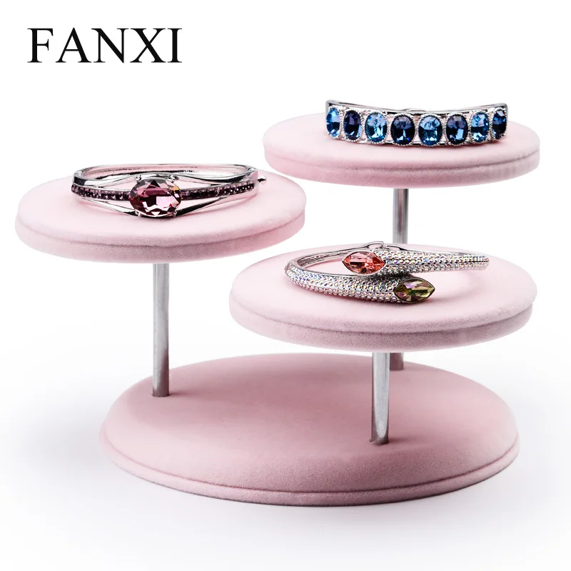 Fanxi розовые ледяные бархатные часы браслет держатель для браслета ювелирные